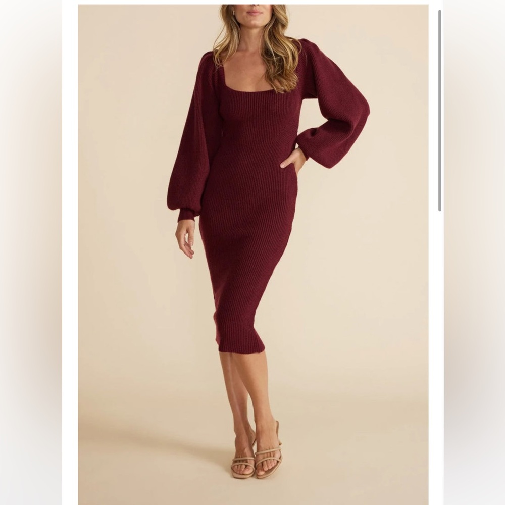 Paige puff sleeve dress by mink pink